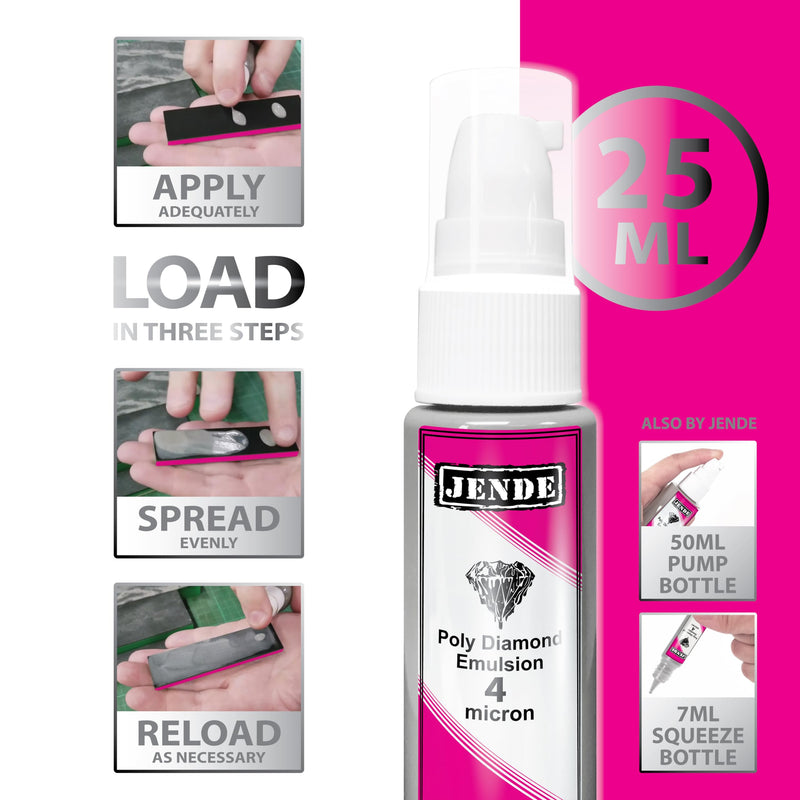 Jende 4 Micron Poly Diamond Knife Stropping Emulsion 25ml- Stropping emulsion