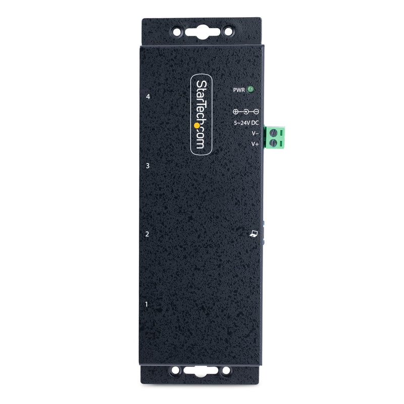 StarTech.com 4-Port Industrial USB 3.0 5Gbps Hub, Rugged USB Hub with ESD Protection, DIN/Wall/Desk Mountable USB-A Hub, USB Expander w/Locking Ports, Heavy Duty - TAA