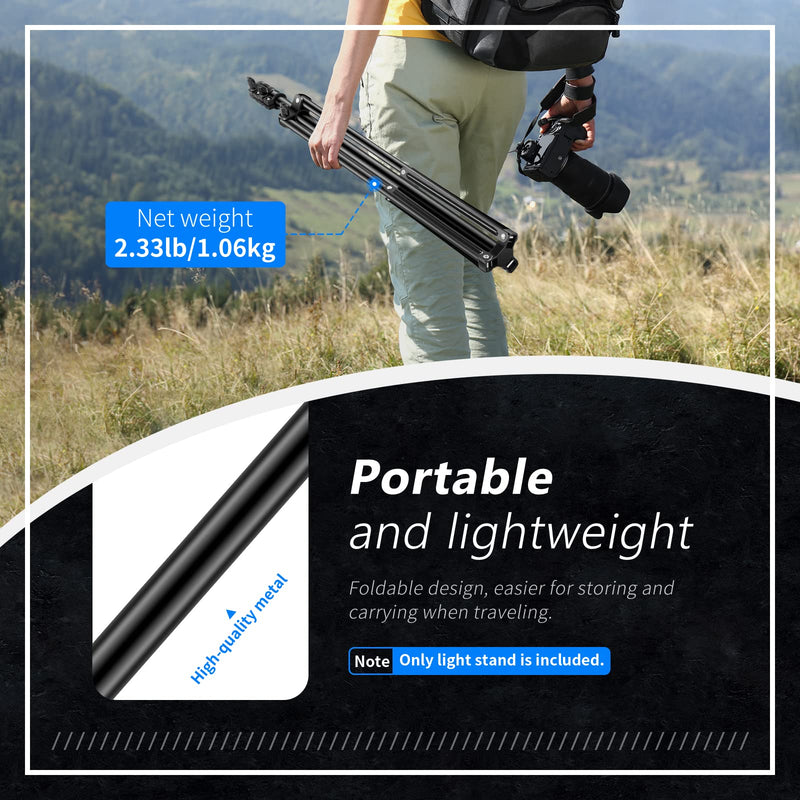 Neewer 75"/6 Feet/190CM Photography Light Stands for Relfectors, Softboxes, Lights, Umbrellas, Backgrounds Single