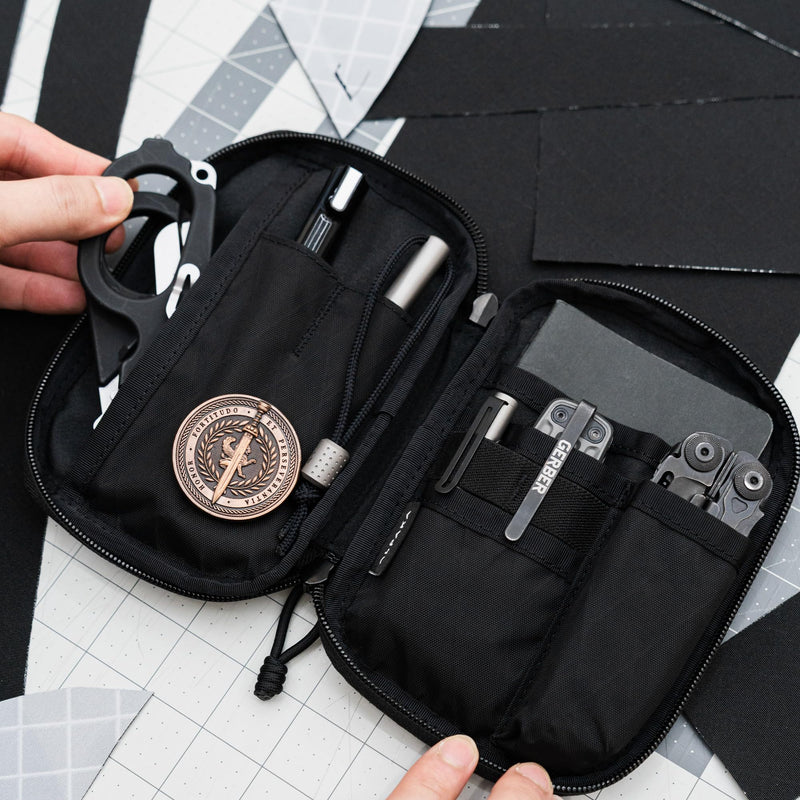 ALPAKA Admin Pouch Pro EDC Organizer Tool Pouch Black X-Pac X42 | Smooth Zipper, Weatherproof Storage for Electronics, Cables, Travel Accessories Black Max-X-Pac X42