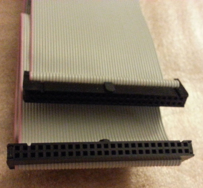 PC Accessories 2-Pack 18 Inches 2 Female Connectors IDC 2x25 50P SCSI Internal Flat Ribbon Cable