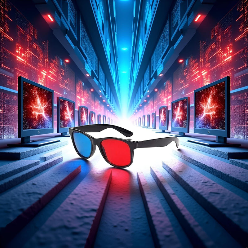 Red and Blue 3D Glasses,3D Viewing Glasses,Universal TV Movie Dimensional Video Frame 3D Glasses,DVD Game Glass 3D Style Glasses,Weightlight Simple Design,3d Movie Game-extra Upgrade Style