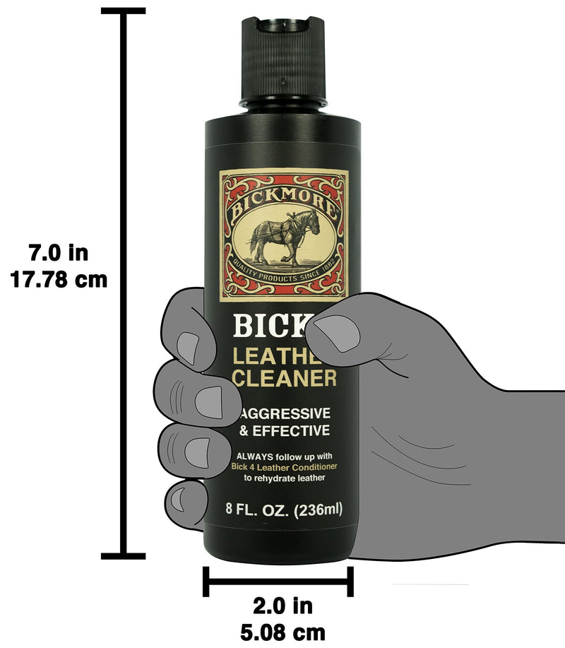 Bickmore Bick 1 Leather Cleaner 8 oz - Clean Dirt, Oil, Sweat, Salt, and Water Stains from All Colored, White, and Black Leather 8 Fl Oz (Pack of 1)