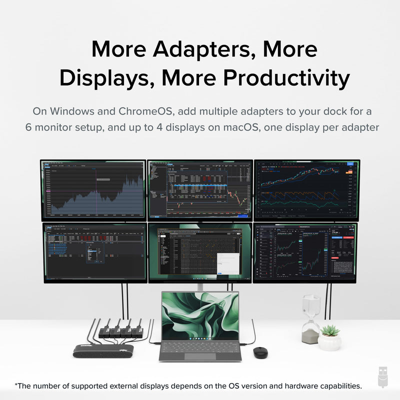 Plugable USB 3.0 to DisplayPort 4K DisplayLink Video Graphics Adapter for Multiple Monitors up to 3840x2160 Supports Windows, Mac, and ChromeOS