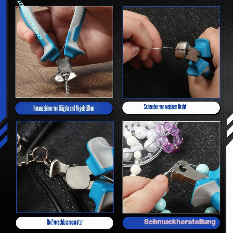 SPEEDWOX 4 inch End Cutting Pliers Mini End Cutters Precision End Nippers Flush Twin Blades with Spring Micro Functional for Wire Cutter Professional Tool Pull Nails Brads Chrome Vanadium Steel 4" End Cutting Pliers