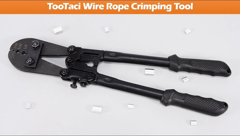 TooTaci Wire Rope Crimping Tool, 14 inch Wire Rope Swaging Tool 14IN Crimper