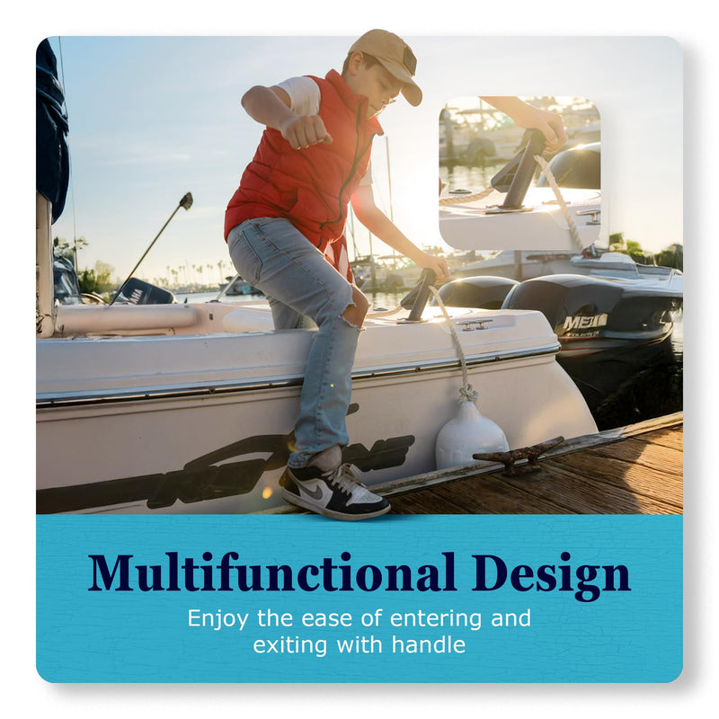 DLFender Rod Holder Version for Boating Fenders - Multifunctional Fender Adjuster Holder Also Doubles as Boarding and Exiting Handle - Innovative Fishing Boat Accessory - Blue Navy Blue Pack of 1