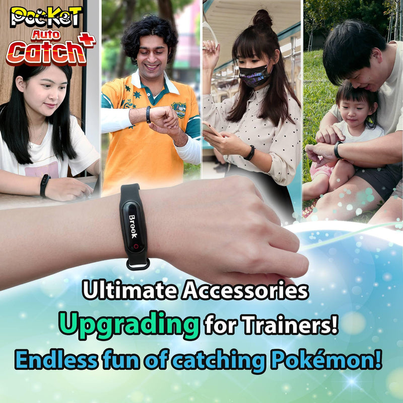 Brook Pocket Auto Catch Plus with Keychain - Upgraded Version of Auto Catch, Auto Spin, Catching pocket monsters, Collecting Items, Wristband Bracelet Auto Catcher Accessory [Exclusive Version]