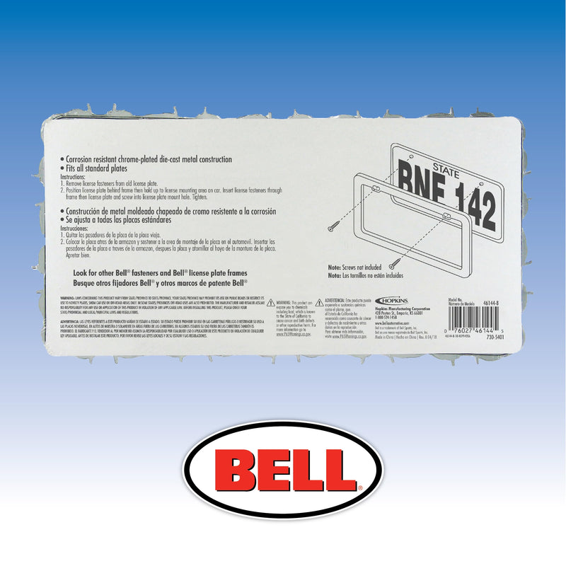 Bell Automotive 22-1-46144-8 Universal Barbed Wire Design License Plate Frame Standard