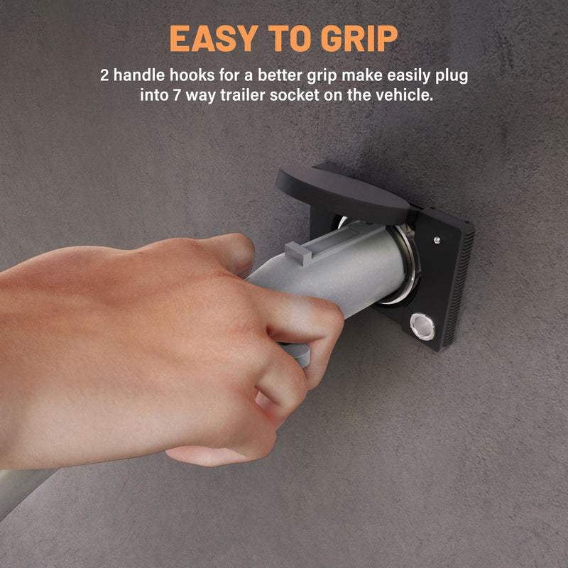 Oyviny RV 7 Pin Trailer Plug with IP68 Waterproof Seal, Detachable 7 Way Round RV-Style Trailer Side Connector 7 Point Trailer Wiring Plug