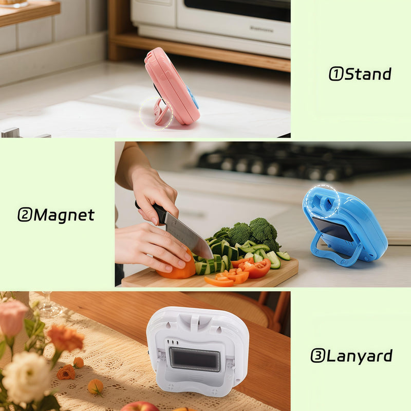 12 Pack Multi-Function Electronic Timer - Kitchen Timer,Magnetic Digital Timers,Big LCD Display, ON/Off Switch,Extensively Use in Cooking,Gym, Meeting, Classroom,Kitchen,Study,Work,Outdoor Activities 12