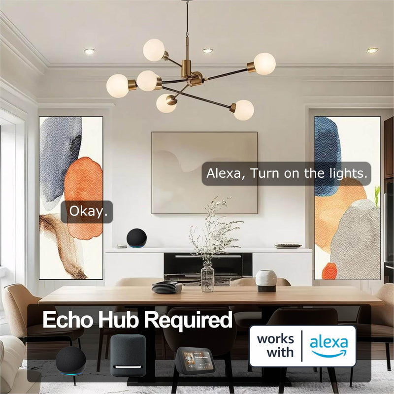 ILC G25 Globe Light Bulbs, App-Controlled LED Bulb with Bluetooth Mesh, 6W, 60W Equivatlent, 600LM, CCT: 2700K-6000K, CRI>95+, E26 Base, 120V for Vanity, Pendant fixtures, Bathroom (6 Pack)