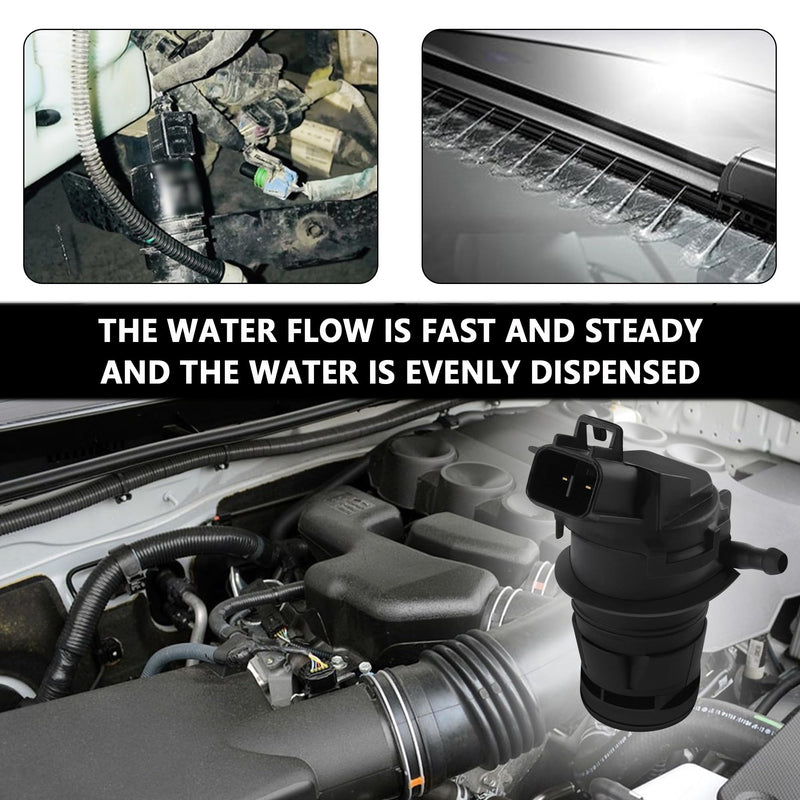 Windshield Washer Pump Replacement OEM#85330-60190,85330-AE010 with Grommet,Windshield Wiper Pump Compatible with Toyota Lexus Mazda Honda,Standard Windshield Washer Fluid Pump(for Toyota) for Toyota