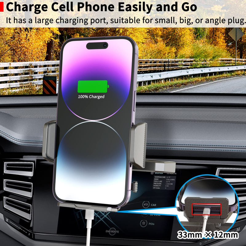 APPS2Car Sturdy CD Slot Phone Mount with One Hand Operation Design, Hands-Free Car Phone Holder Universally Compatible with All iPhone & Android Cell Phones, for Smartphone Mobile Black