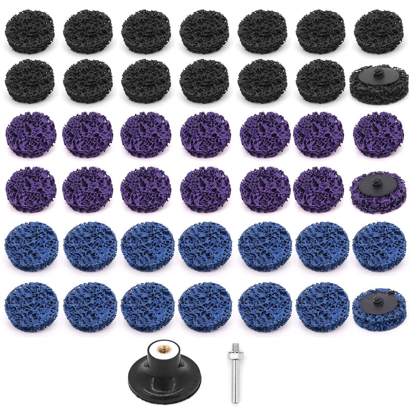 Sanding Discs Set, 46 Pieces 2 Inch 50 mm Serrated Discs Cleaning Disc Set Sanding Discs Slat Discs