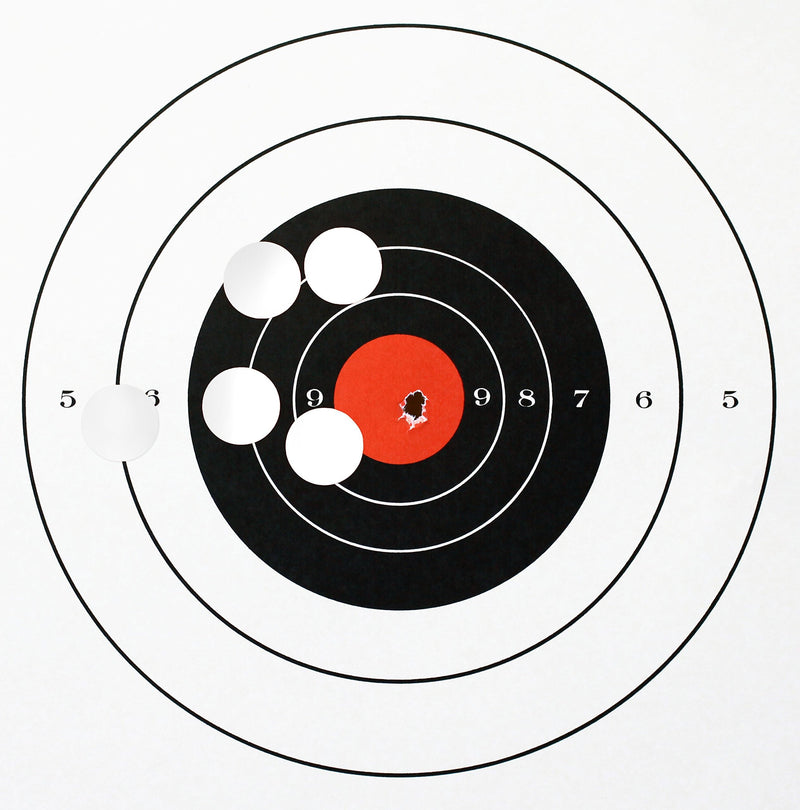 ChromaLabel 1 Inch Permanent Round Target Pasters for Shooting and Marksmanship, 1000 Labels per Dispenser Box, White