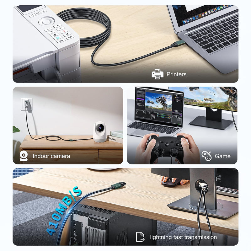 Kumiho 50FT USB 3.0 Extension Cable with Extension Chipsets Signal Booster Active Type A Male to A Female for PlayStation, Xbox, Keyboard, Mouse, USB Flash Drive, Printer, Camera and More