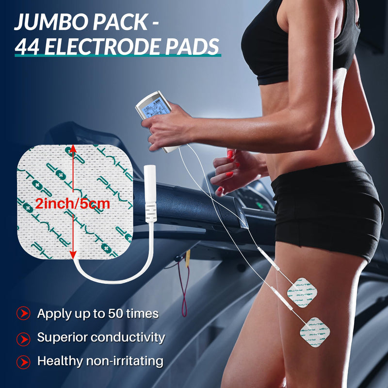 Tens Unit Pads 44 Pcs Tens Electrodes Replacement Pads for Electrotherapy