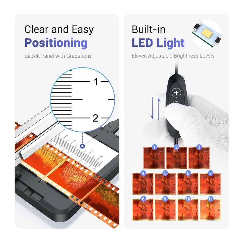 Kiorafoto Scanner: Film Scanner Set with Negative Film Cutter