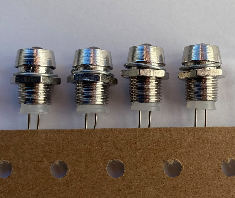 LUMETHEUS LED socket 5 mm metal silver 50 pieces set - holder/base for light-emitting diodes lamp holder with thread mounting rings metal socket 5 mm - 50 pieces
