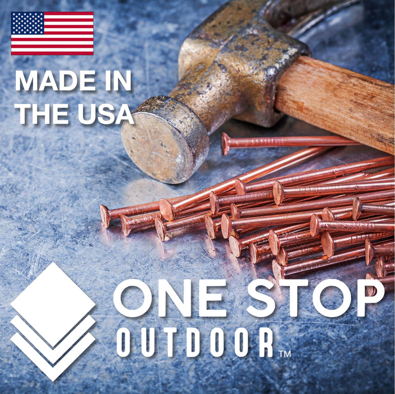40 Pack 3 Inch USA MADE Copper Nails Pack - Pure Copper Nail Spikes USA Made - Solid Reliable Used for Trees, Stumps, Landscaping, and Hobbies (40) 40