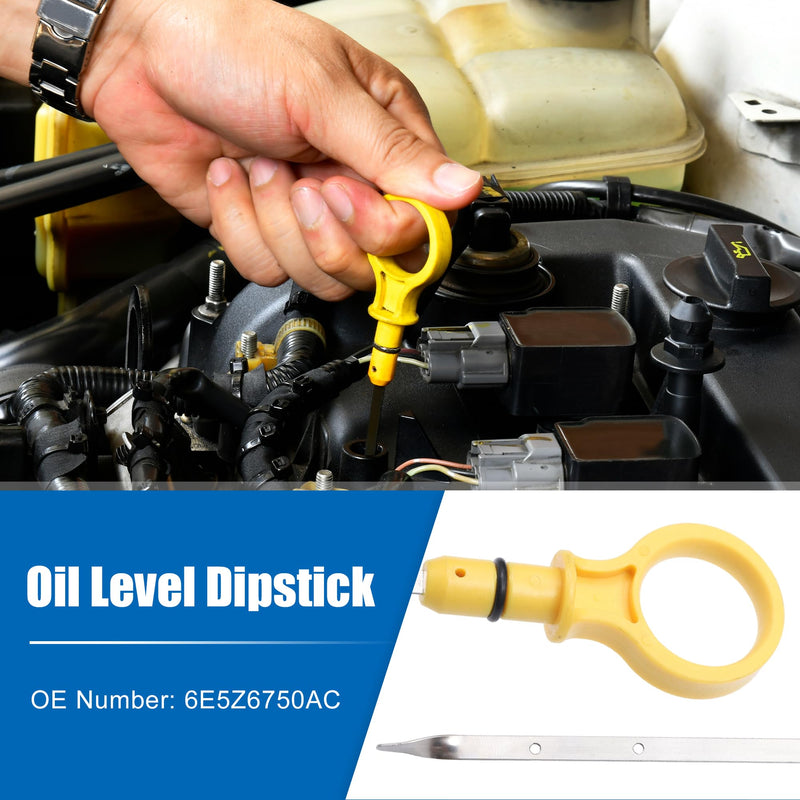 uxcell Engine Oil Level Indicator Dipstick for Ford Fusion 2010-2012 for Ford Escape 2010-2012 for Ford Fusion 2006-2007 No.6E5Z6750AC