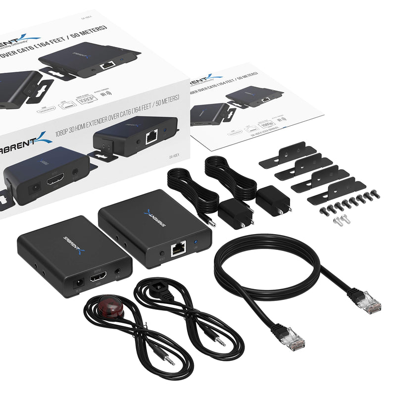 SABRENT 1080P 60Hz 3D HDMI Extender 164 Feet Over RJ45 Connector CAT6/6A/7 HDMI Repeater, Support uncompressed Audio, for Xbox PS5/4/3/ Roku orFire Stick (DA-HDEX) HD