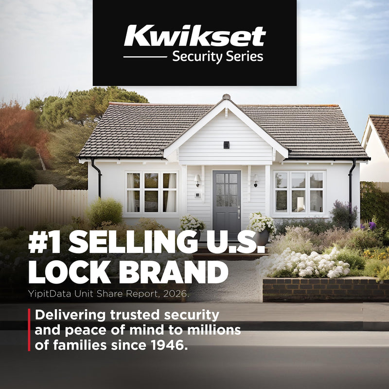 Kwikset 96900-320 Polo Entry Knob and Single Cylinder Deadbolt Combo Pack in Satin Nickel 1 Pack