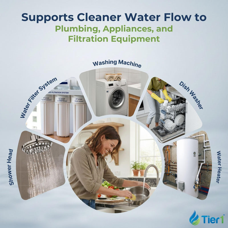 Tier1 50 Micron 20 x 4.5 Water Filter | Pleated Polyester Whole House Sediment Filter Cartridge | Replacement for Pentek ECP50-BB, 4PAY5, 255496-43 | 4.5 x 20 Water Filter 1 Pack