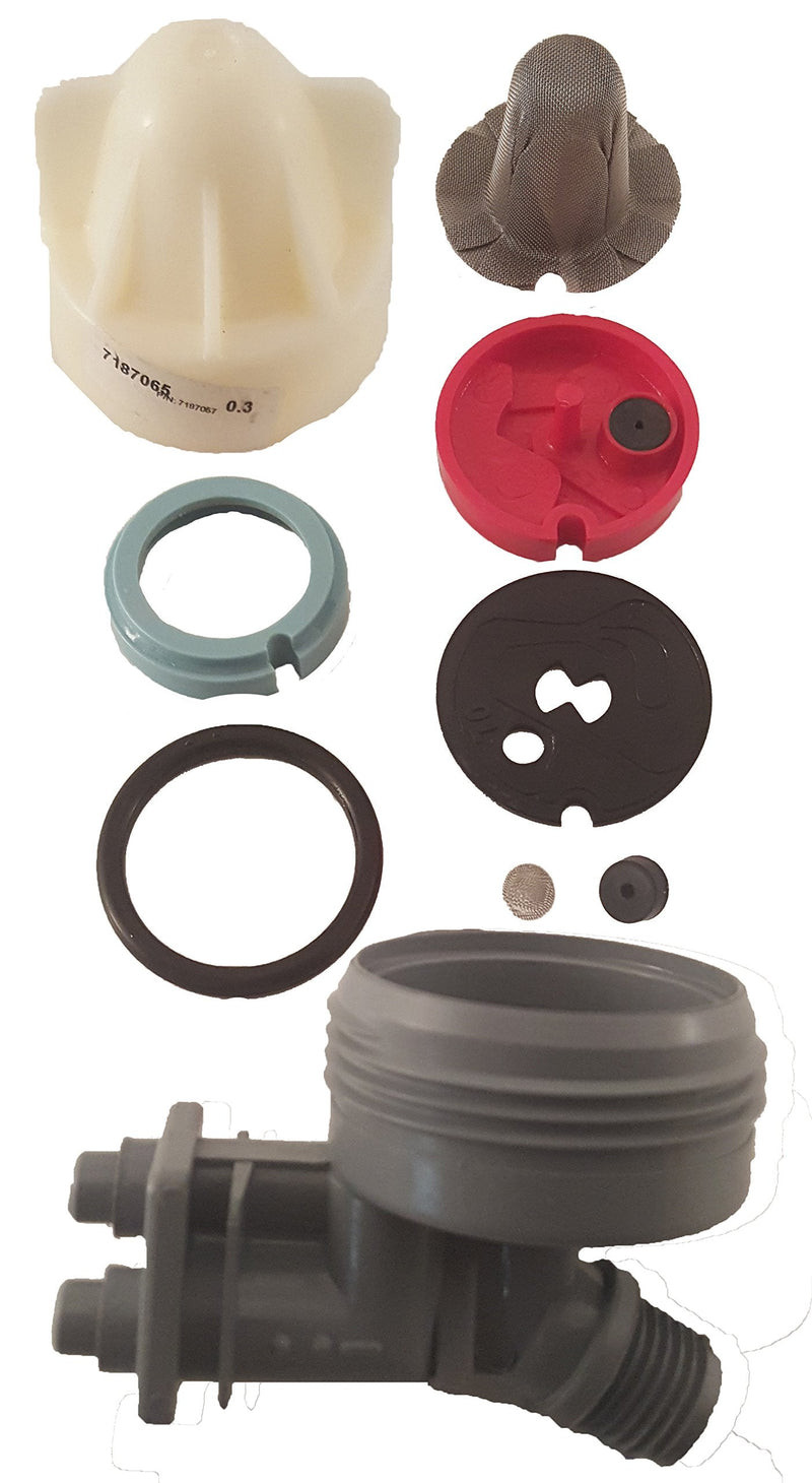 Nozzle and Venturi - 7187065 Replacement - Authentic OEM Part 7398674 Replaces Old Style - Uses a Quick Connect Fitting - No Nut Required to Connect to Brine Tubing - Replaces Obsolete 7187065
