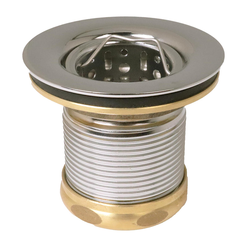 Westbrass Junior Basket Style Bar Sink Strainer, Polished Nickel, D218-05 1-Pack