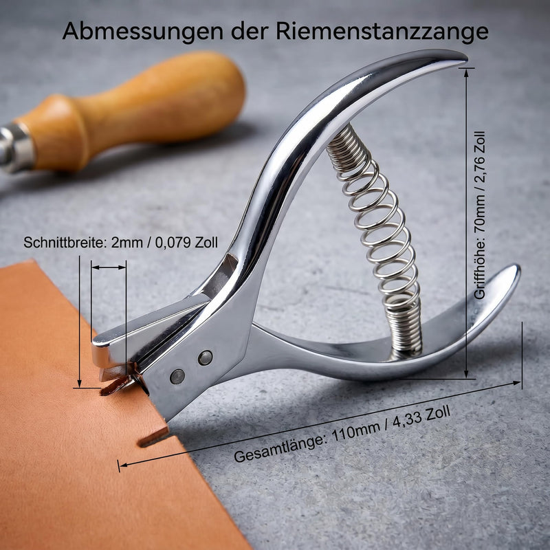2 x notch cutting pliers, 2 mm punch pliers made of stainless steel for paper | Notcher Sharp Pliers for Test Badges Pattern Sewing Designer Tailor Professional DIY