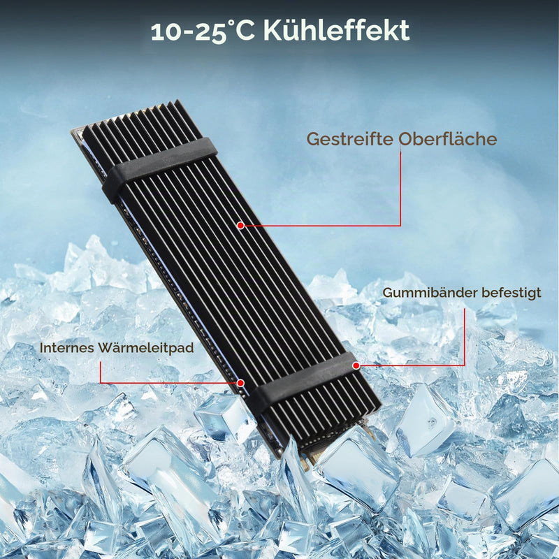 ELUTENG M2 SSD Heatsink 5-Piece Cooler Set Heatsink with Silicone Thermal Pad, 2280 NVME NGFF Aluminum M2 Heatsink Suitable for PC/PS5/PS5 Slim Installation, 73 x 33 mm x 3 mm, Black 5 pieces black