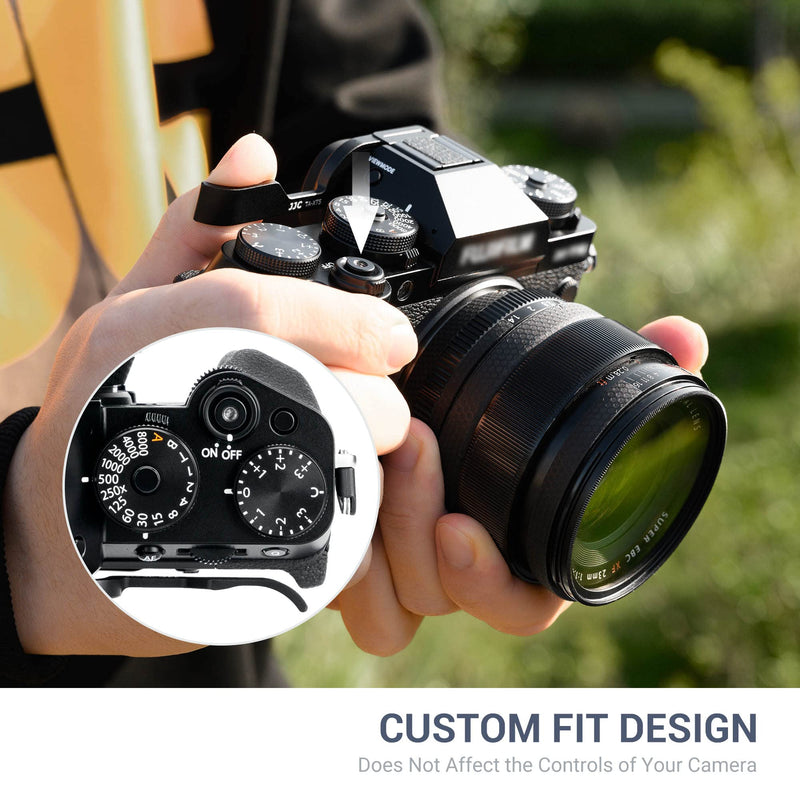 JJC Metal Thumb Up Grip for Fujifilm Fuji X-T5 XT5 X-T4 XT4 X-T3 XT3 Camera, Hot Shoe Thumb Rest Support for Easier Handling & Secure Hold For Fuji X-T5