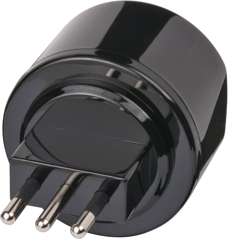 Brennenstuhl travel plug/travel adapter (travel socket adapter for: Italy socket and Euro plug) black