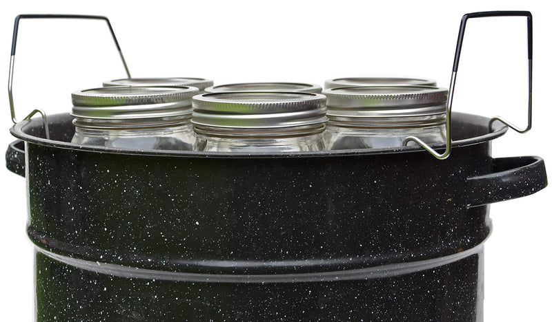 Stainless Steel Canning Rack, Contoured Comfort Grip Handles Rack, non-rusting rack - Canning becomes easy, fun and safe