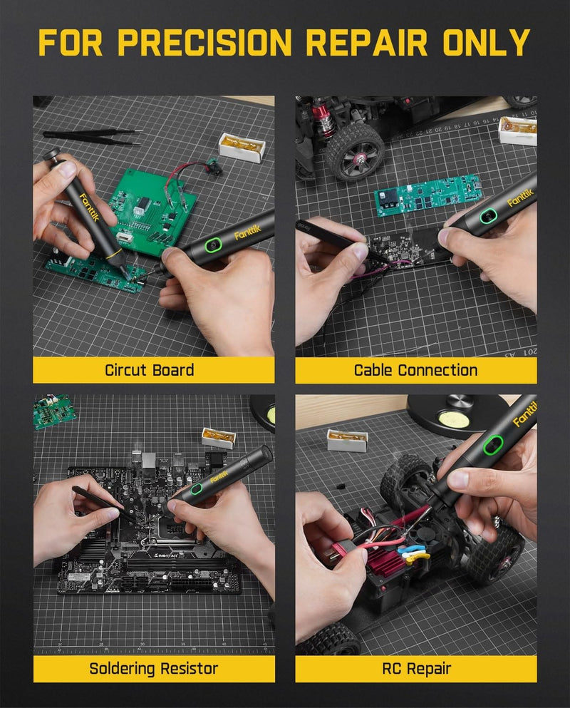 Fanttik C210 Soldering Iron Tips, Replacement Solder Tips for T1 Max, C210-K/I/IS, Rapid Heating, Minimum Required Power 12W, Solder Bits for Soldering Iron (6) 6