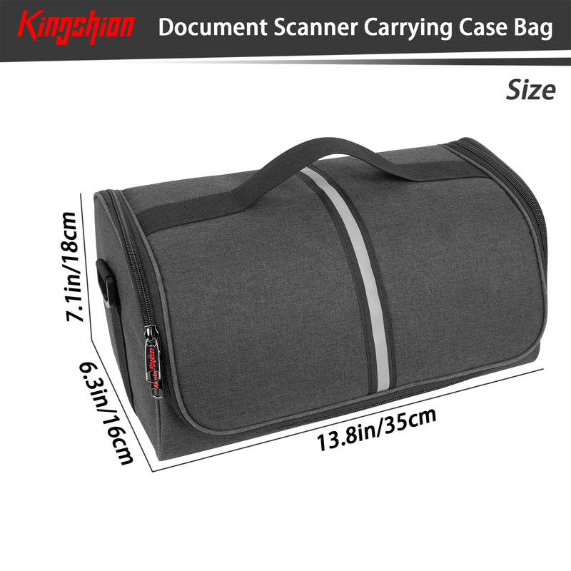 Document Scanner Carrying Case Bag,Film Scanner Case Compatible with Fujitsu iX1400, iX1500, iX1600, Plustek Scanner, Fujitsu Fi Series, Brother and Raven Scanner Use-Dark Grey