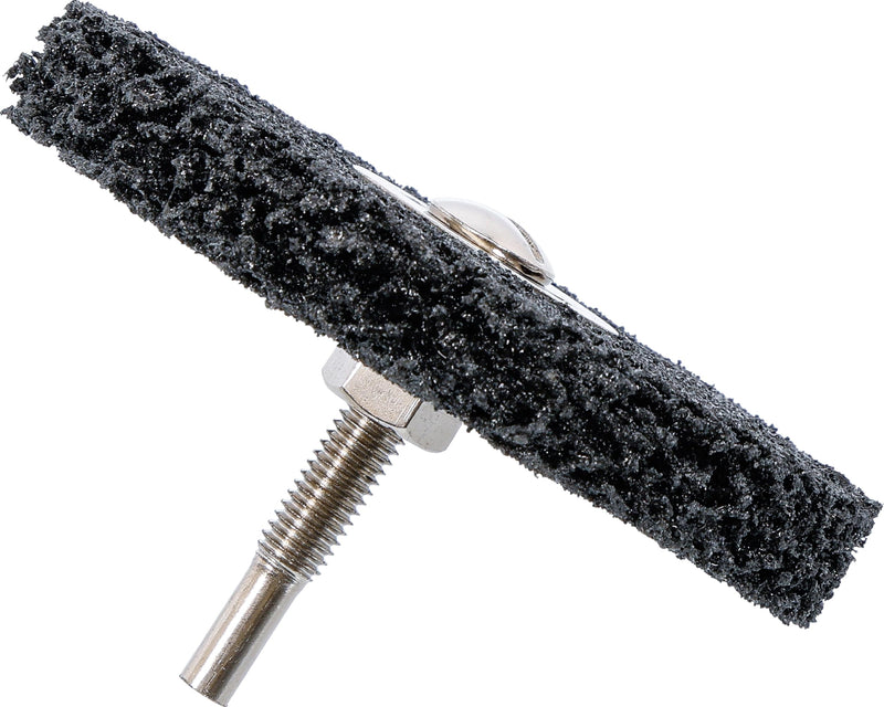 BGS 3978 Abrasive Grinding Wheel, Black/Silver, 100 x 16 mm | Black | Speed max. 11500 rpm | 6 mm drill holder | for rust removal and removal of paint