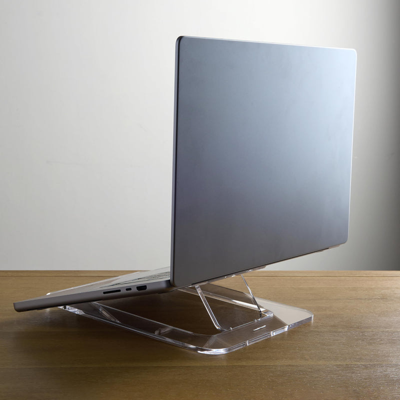 russell+hazel Versatile Acrylic Laptop Easel, Desk Accessories Ideal Stand for Laptop, Fold-Flat Design with Magnetic Closure, Slide-Resistant Base, 8.5" x 11" x 2.75" (102764)