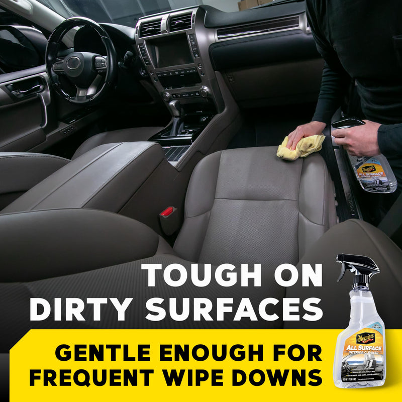 Meguiar's All Surface Interior Cleaner - All Purpose Interior Cleaner Quickly and Safely Cleans All Your Interior Surfaces and Leaves Behind a Pleasant Scent - Premium Auto Interior Cleaner, 16oz