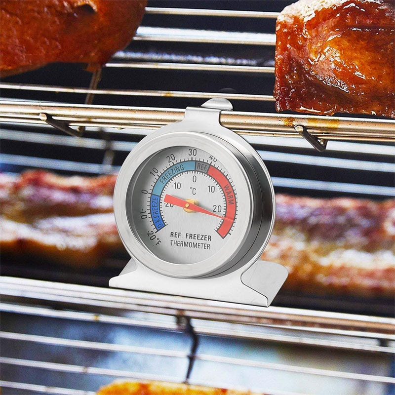 16 Pack Refrigerator Thermometer Large Dial Freezer Thermometer Classic Series Fridge Alarm Thermometer Internal Temperature Gauge for Fridge Freezer Cooler