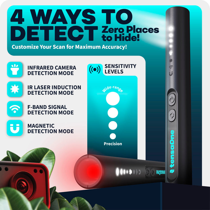 Hidden Camera Detectors – Mini Security Device for Audio Video Wireless Threats, Hotel Safety, Home Privacy and GPS Tracker Detection, Pen RF Spy Cam Voice Recorder Bug Finder for Travelers