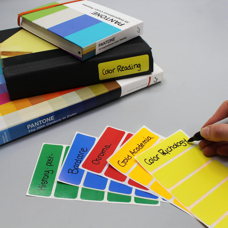 ChromaLabel 1 x 3 Inch Removable Color Code Rectangle Labels, 150 Stickers per Pack, Assorted Standard