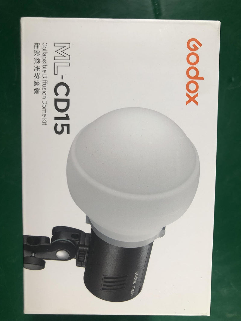 Godox ML-CD15 Diffusion Dome for Godox V1 V1i V860 V850 TT685 TT600 AD200 AD300 AD400 ML30 ML60 Flash Diffuser with 3 Adapter