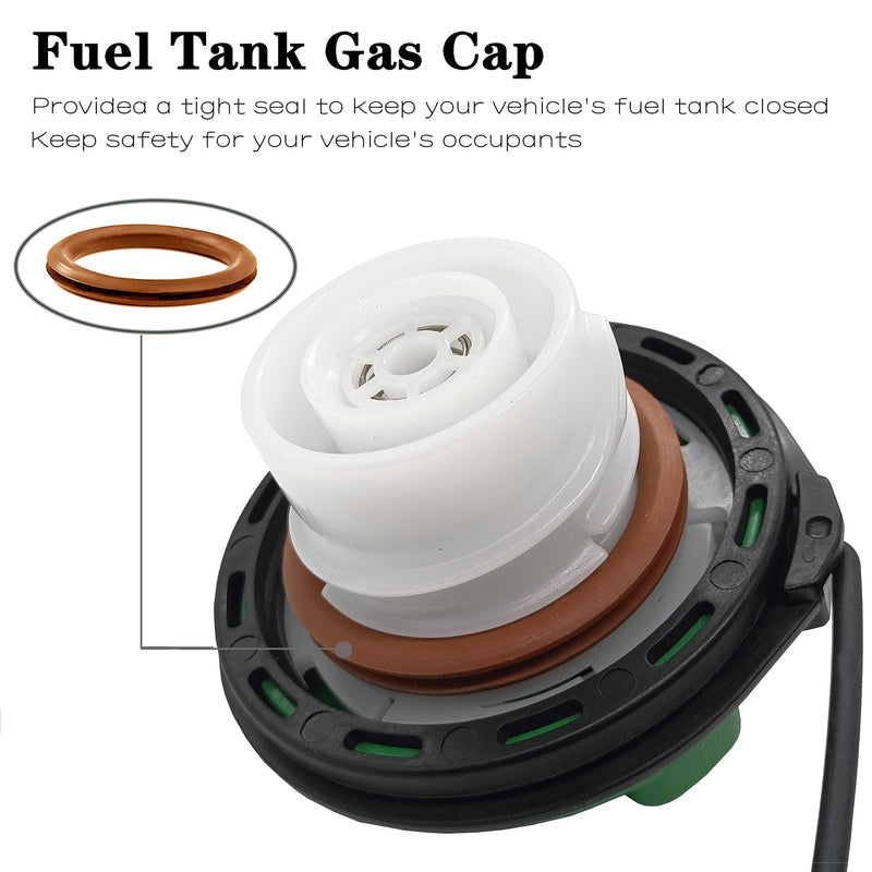 Rldym FC1068 8C3Z-9030-C Gas Cap Fuel Cap for 2008-2019 Ford F250 F350 F450 F550 Super Duty 6.4L 6.7L Diesel Fuel Cap FC068 8C3Z-9030-C