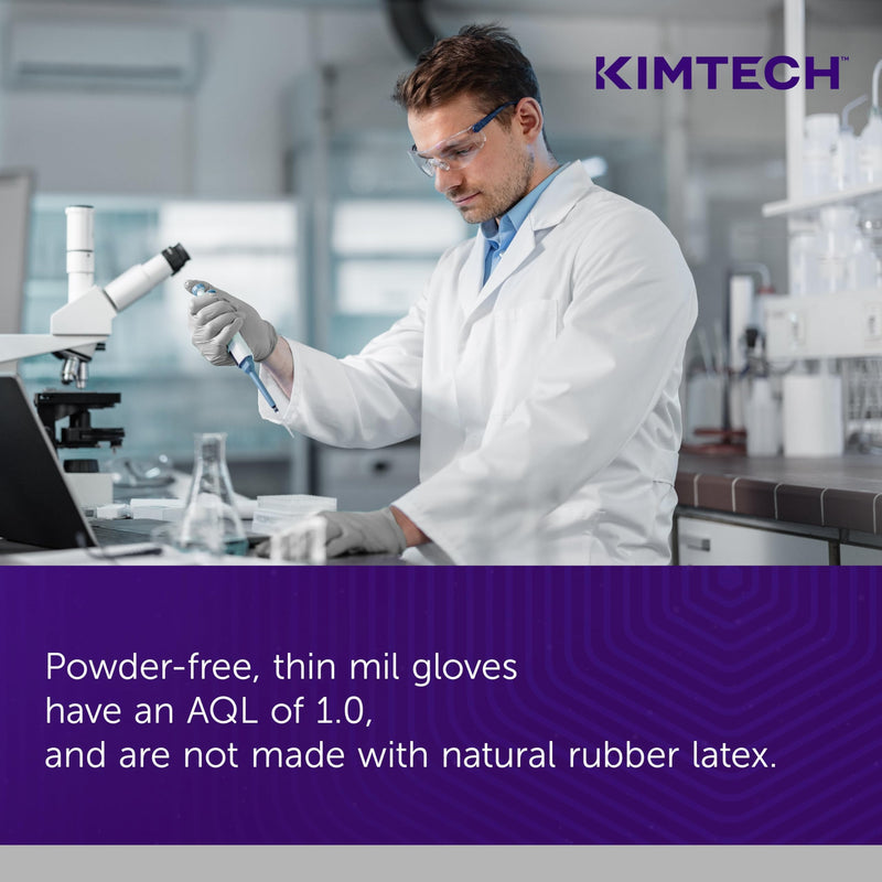Kimtech™ Sterling™ Nitrile Exam Gloves (50708), 3.5 Mil, 9.5”, Ambidextrous, Large, (200 Gloves/Box) Regular (9.5")