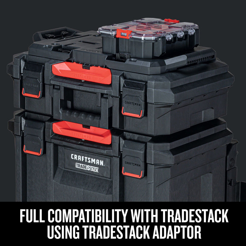 CRAFTSMAN VERSASTACK Storage Organizer, Small Parts Organizer, 8 Compartments, Lid Includes Secure Latch (CMST17827) 1 Count (Pack of 1) Medium Organizer