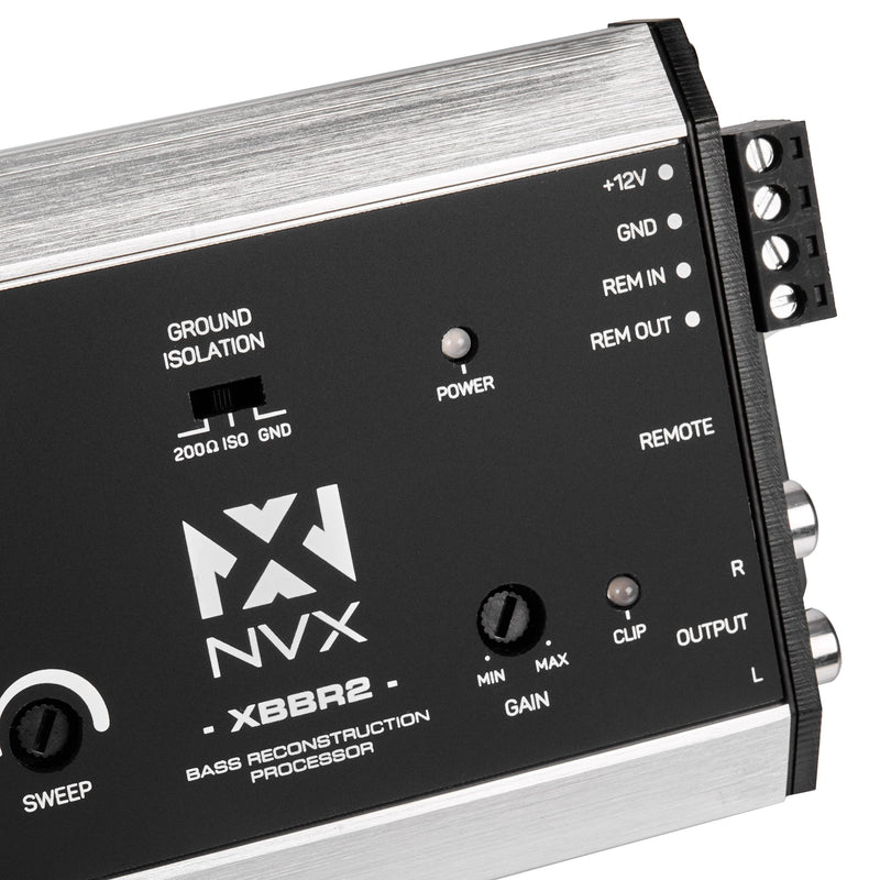 NVX XBBR2 X-Series 2-Channel Bass Restoration Processor and Line Output Converter with Impedance Matching and Remote Level Control
