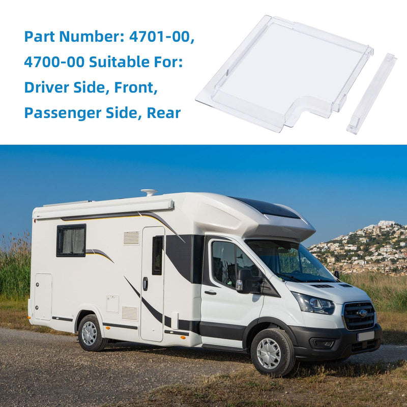 4701-00 RV Screen Door Slide Camper Screen Door Slider Panel Compatible for Slide Trailer, RV, Camping Trailer Clear Plexiglass RV Screen Door Slide